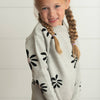 Kids Light Gray Flower Crew Neck Fall Winter Sweater
