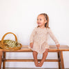 Long Sleeve Twirl Dress - Mocha Ditsy Floral