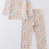 Mustard floral print bamboo pajamas