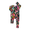 Cassandra RUFFLE ZIP Bamboo One Piece Floral Baby Clothing