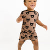 Brown Bear Bamboo Shorts Set