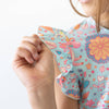 Blue Retro Unicorns S/S Ruffle Tee