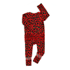 Chloe Leopard RUFFLE ZIP xmas bamboo baby one piece outfit