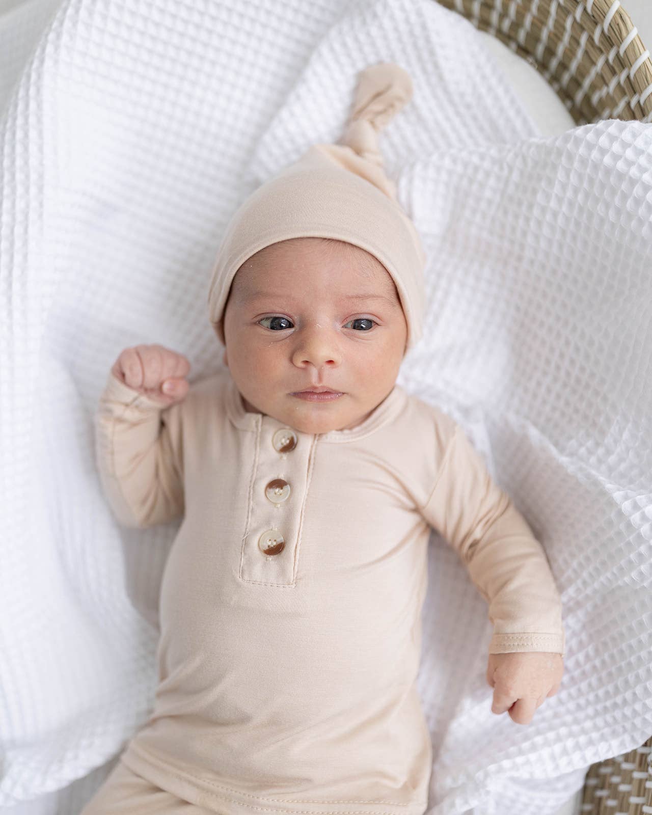 Top & Bottom Baby Outfit (Newborn - 12 M) - Sand - Beige
