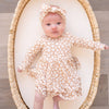 Twirl Skirt Bodysuit - Mocha Ditsy Floral