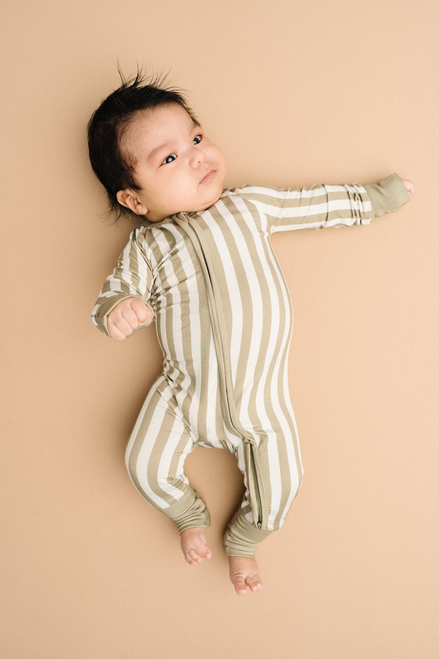Olive Stripe Bamboo Sleeper