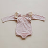 Long Flutter Sleeve Leo - Bubblegum Stripe