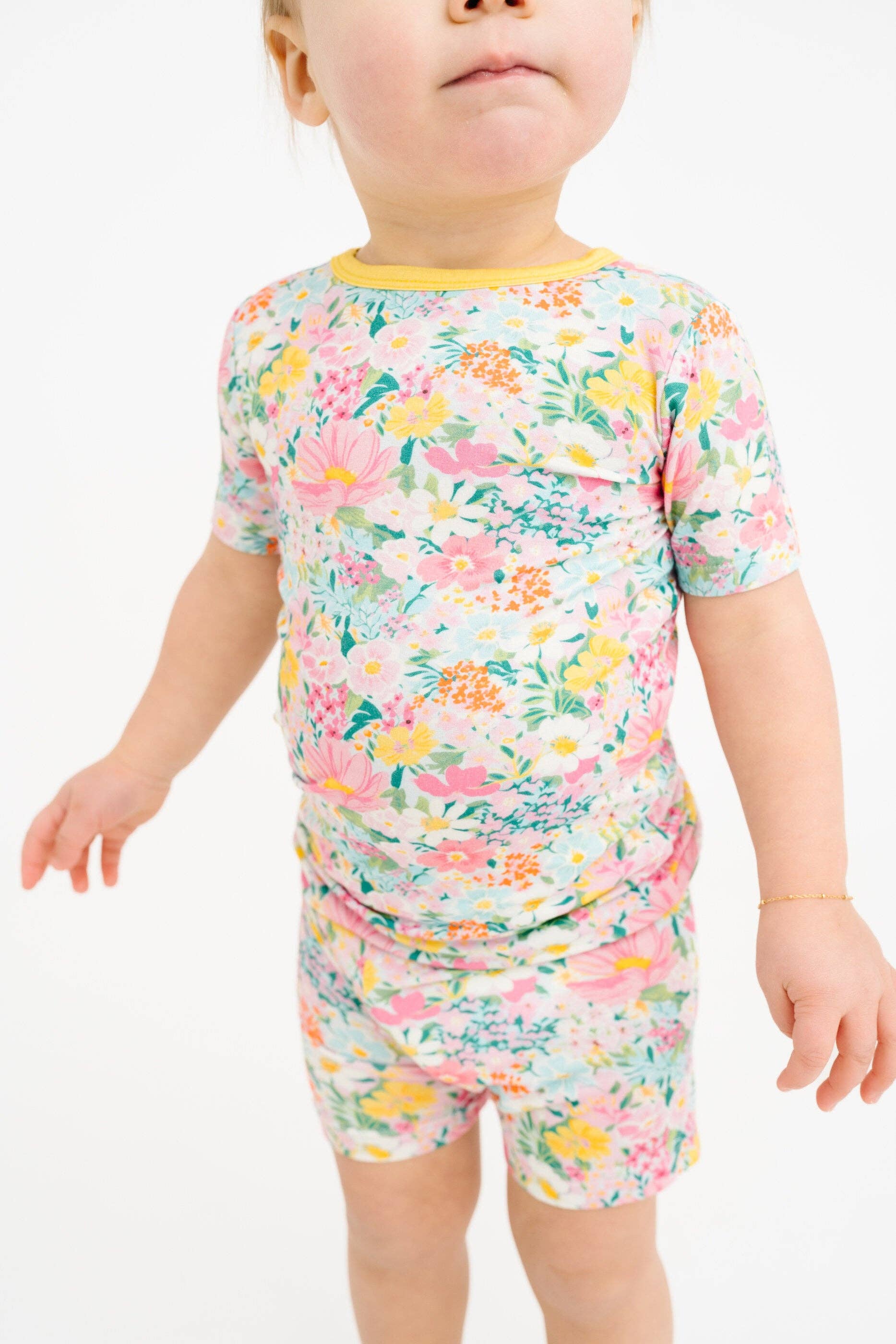 Garden Glow Bamboo Shorts Set