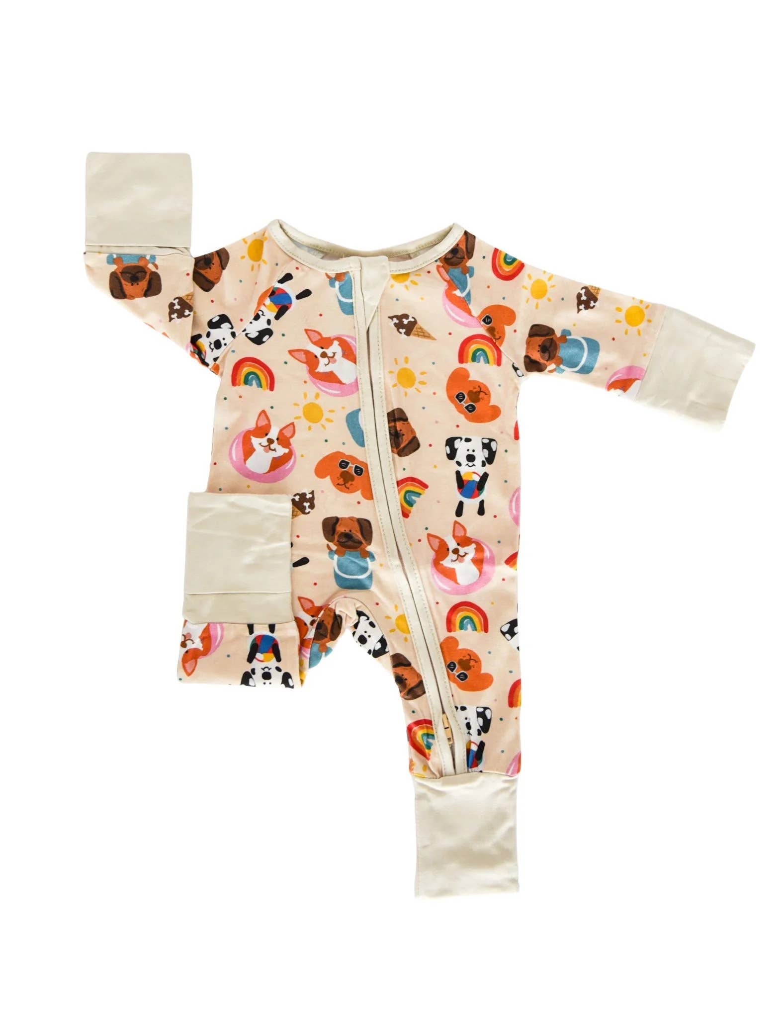 Puppy Pool Party Bamboo Romper