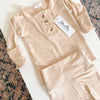 Top & Bottom Baby Outfit (Newborn - 12 M) - Sand - Beige