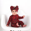 Chloe Leopard RUFFLE ZIP xmas bamboo baby one piece outfit