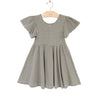 Twirl Dress- Stripe- Charcoal
