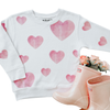 Watercolor Hearts | Girls Sweatshirt