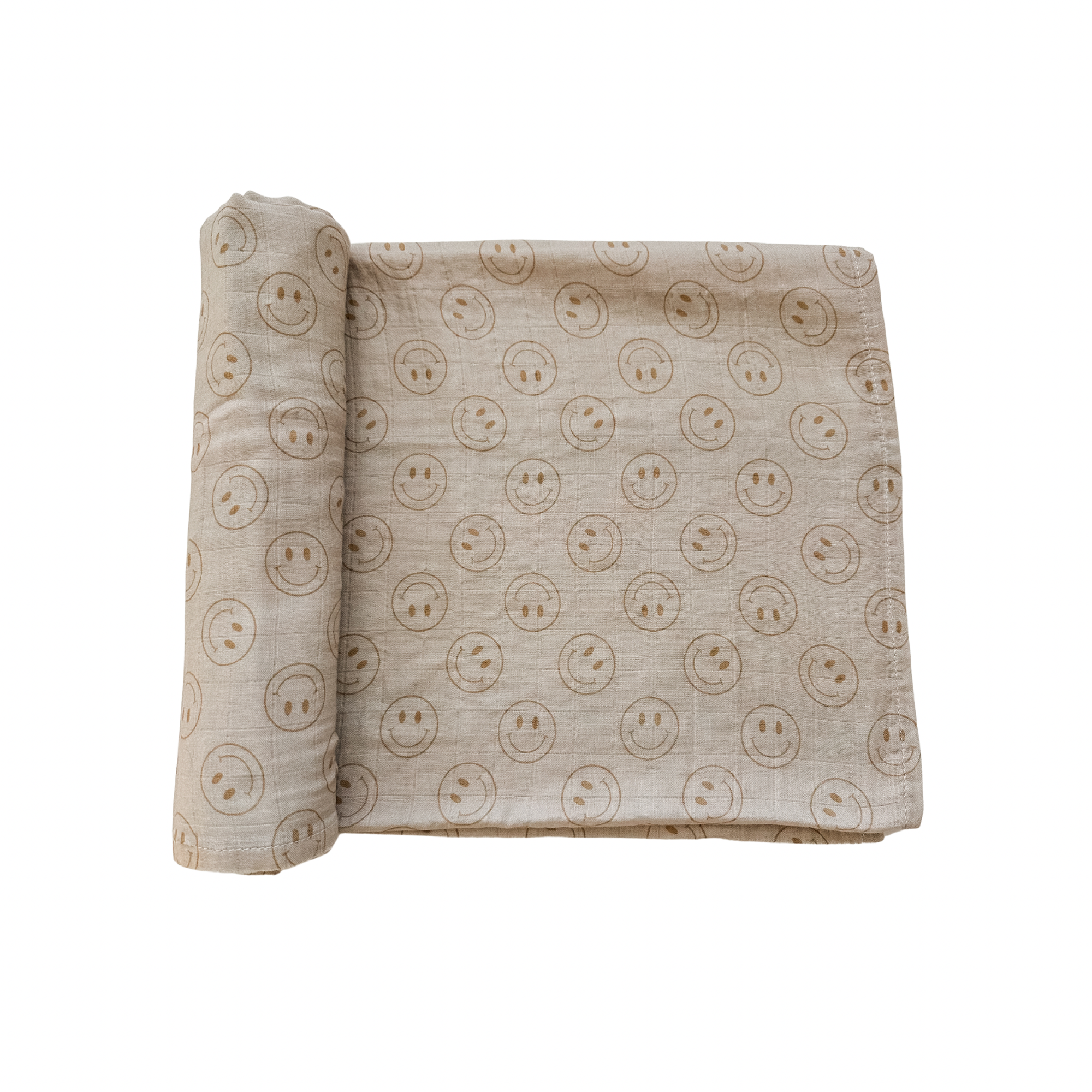 Muslin Swaddle Blanket - Smiley Faces