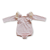 Long Flutter Sleeve Leo - Bubblegum Stripe