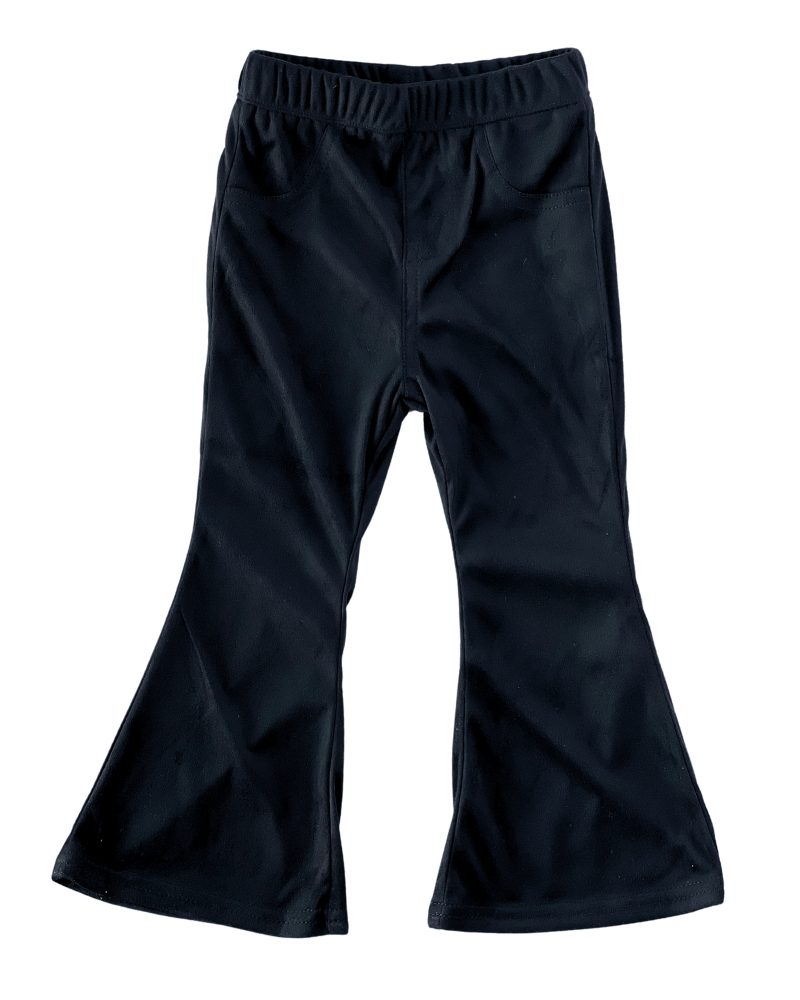 Sophie Suede Bell Bottoms - Black
